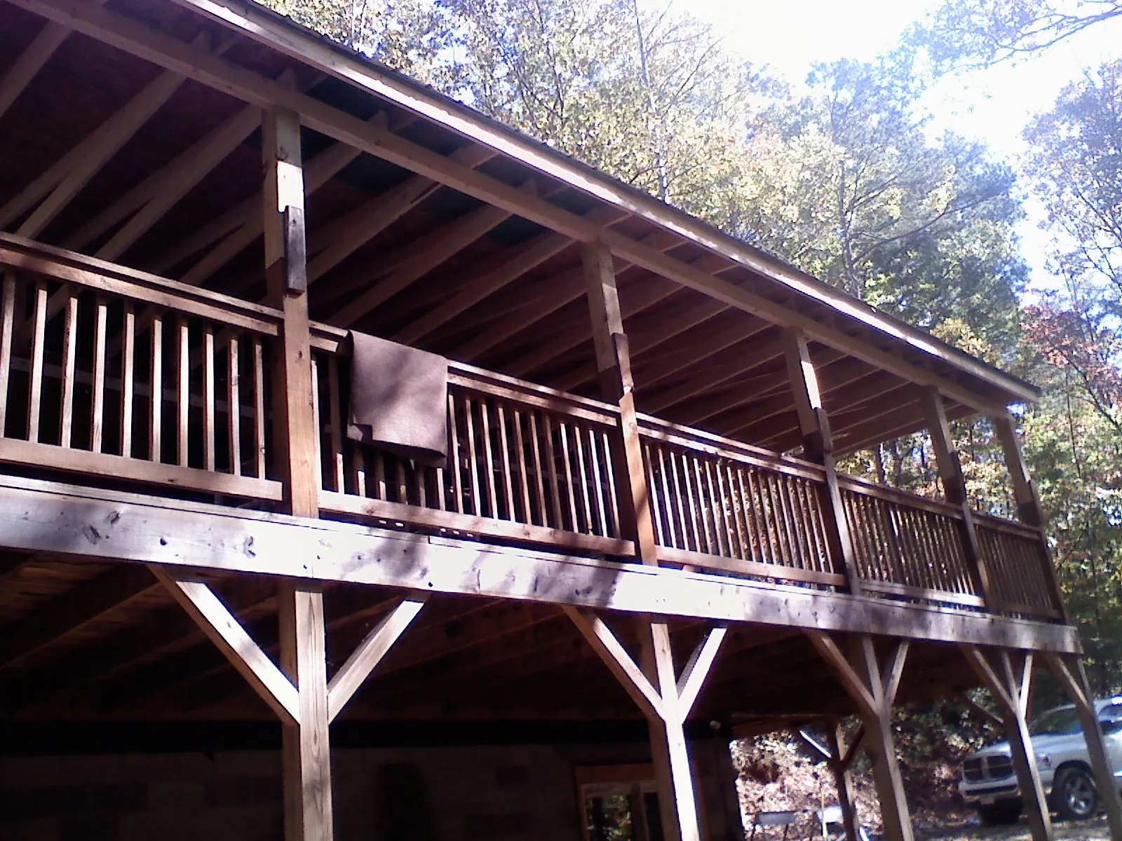 Timber framing under a new elevated porch and deck — Roof Leak Repair in Mineral City by Roofing Brothers